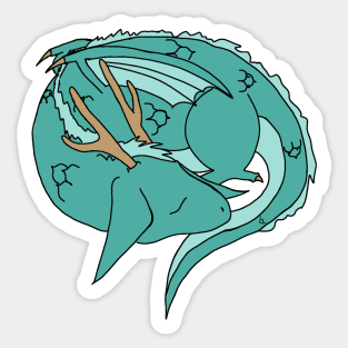 Cuddly Dragon Sticker
